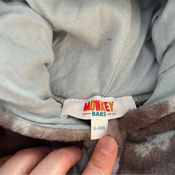 3 for $30 Winter Fleece One Piece with Hood Space Print Sz 6-9 month - Picture 2 of 2